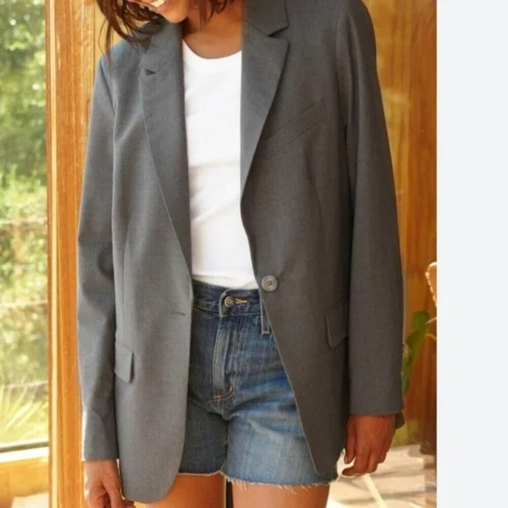 Outerknown Parker Grey Blazer NWT 8